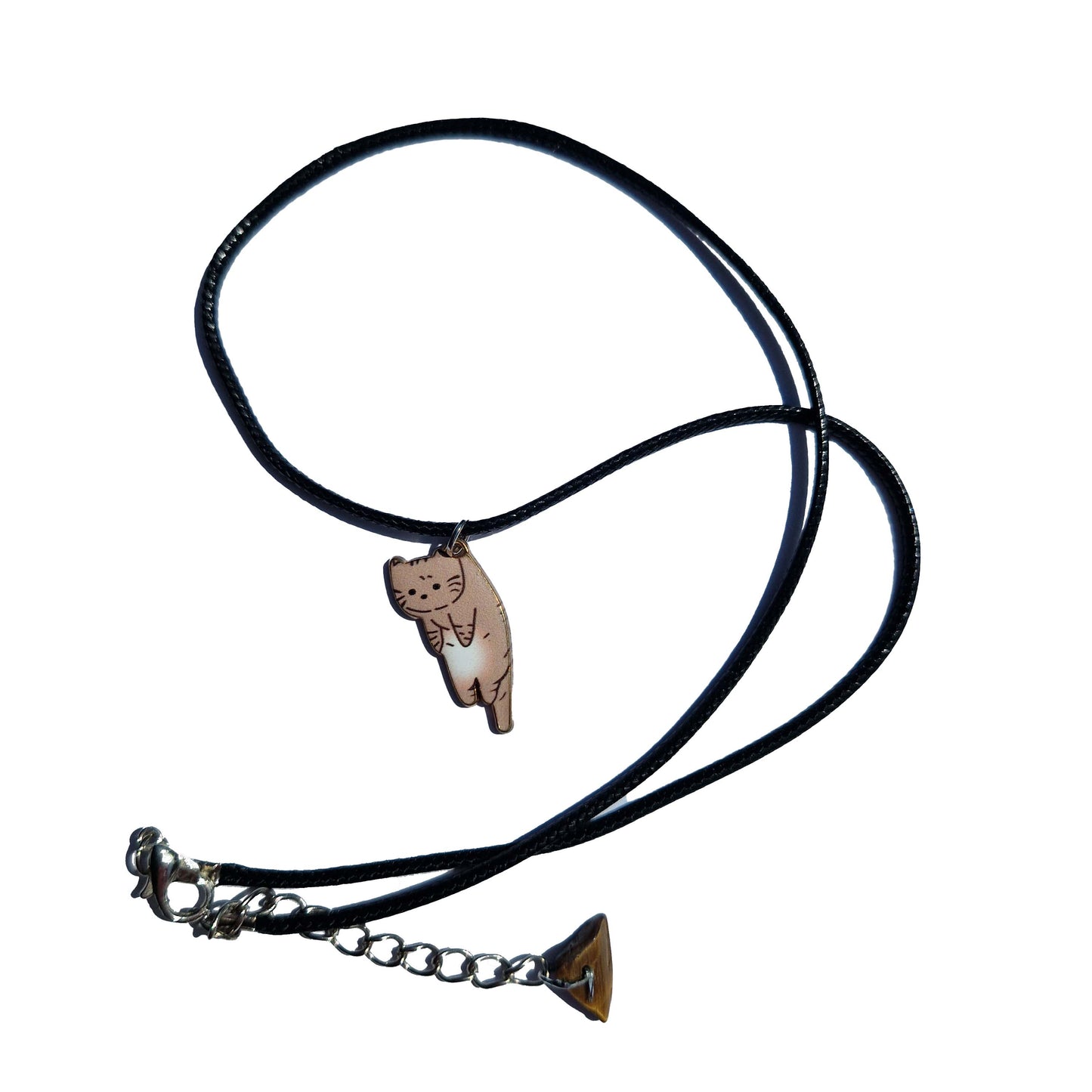 tan cat cord necklace uk costume jewellery