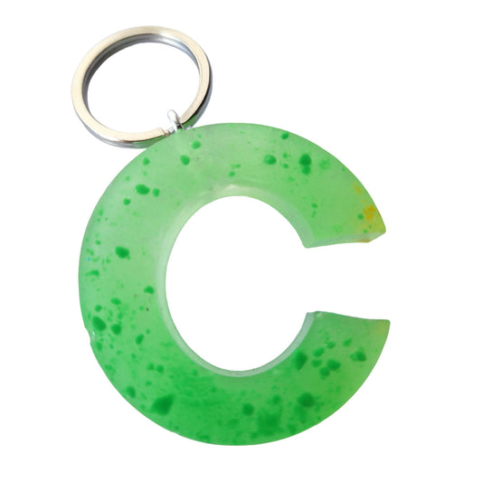 letter keyring - c - green