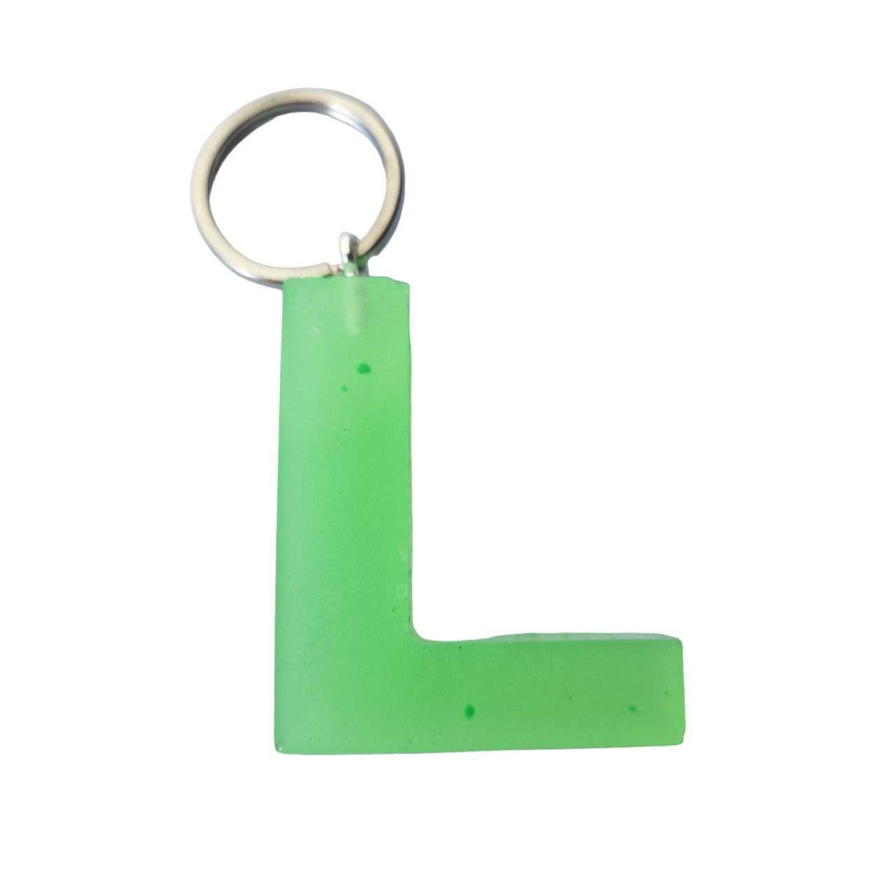 initial keyrings letter L light green
