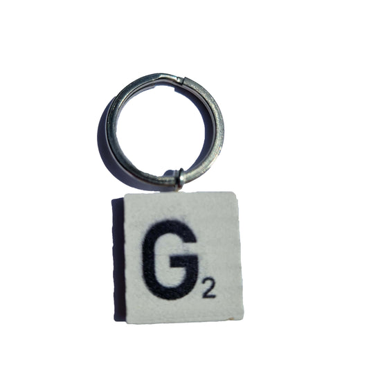 initial keyrings letter g alphabet key chain