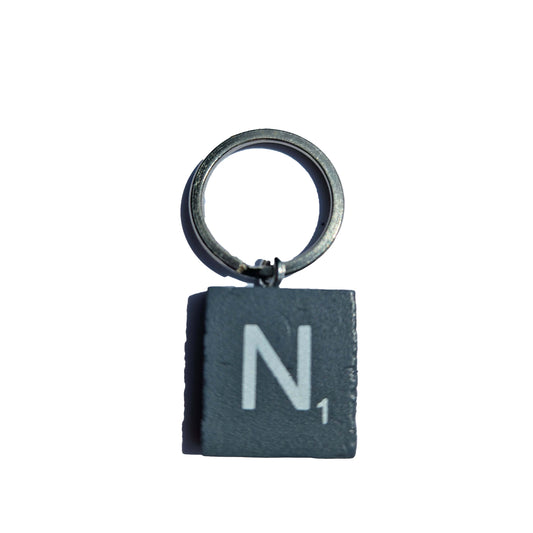 initial keyring letter n personalised key chain