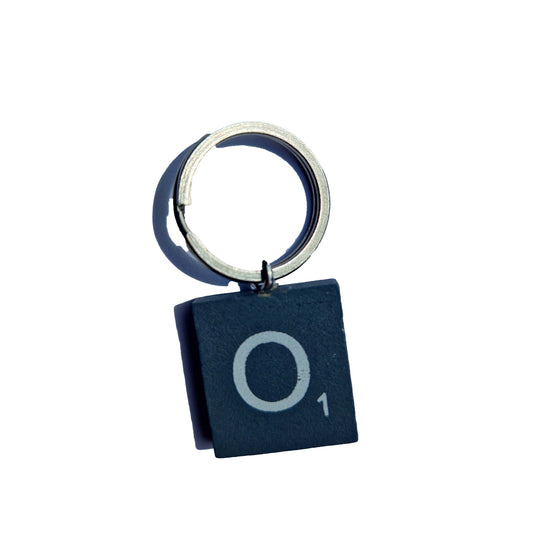 initial keyring uk free shipping letter o  scrabble style