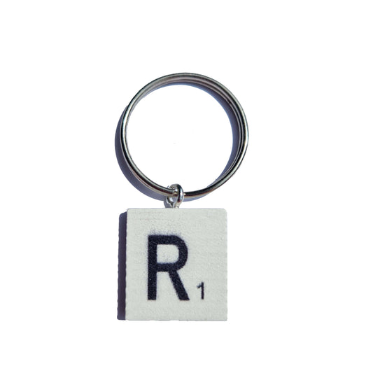 initial car keyrings letter key ring R