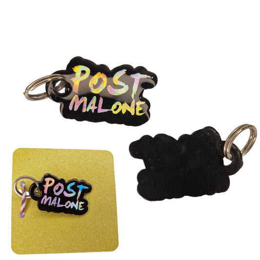 gifts for music lovers holographic keyring post malone
