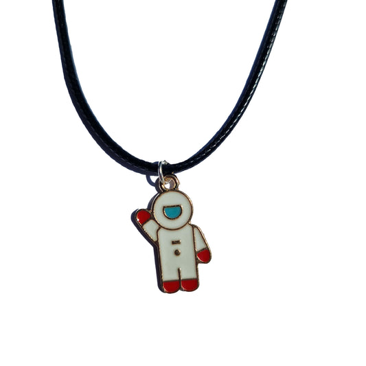 space necklace spaceman astronaut cord necklace