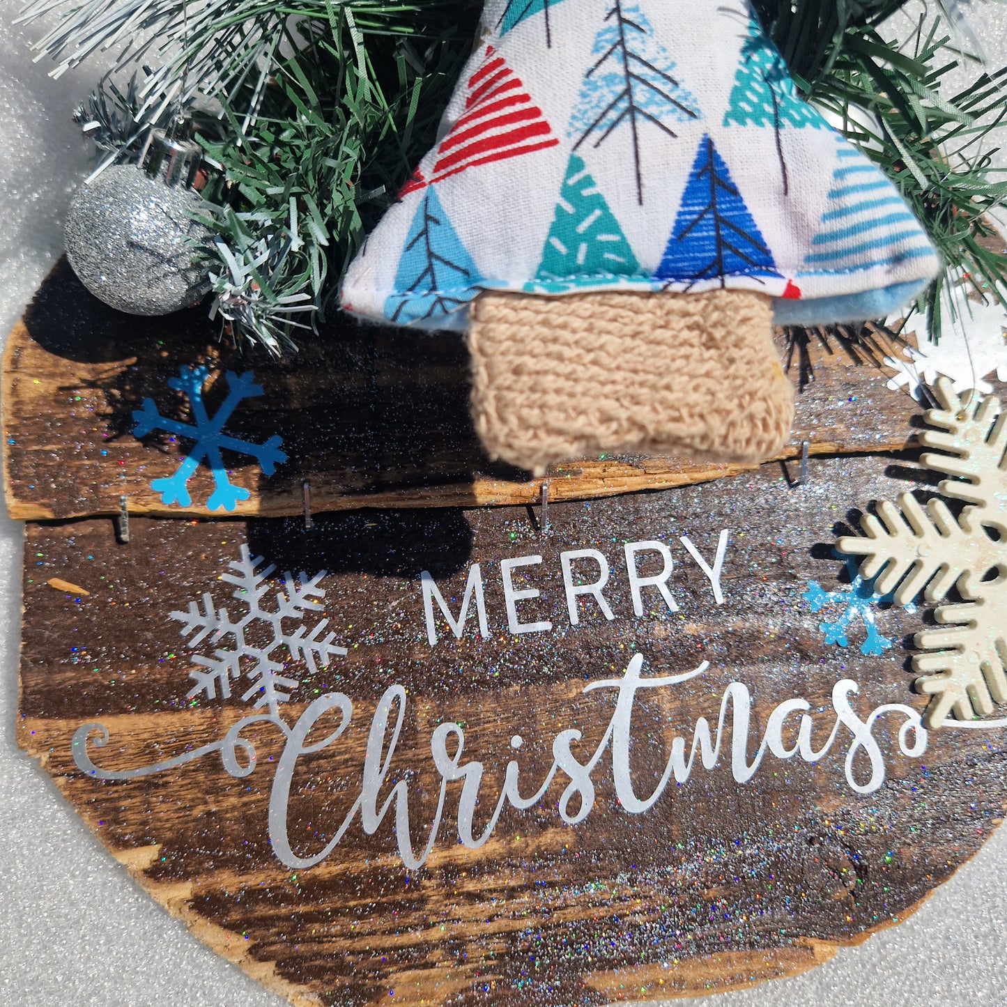 silver and ice blue decor wooden signs for christmas silver vinyl glitter glue finish