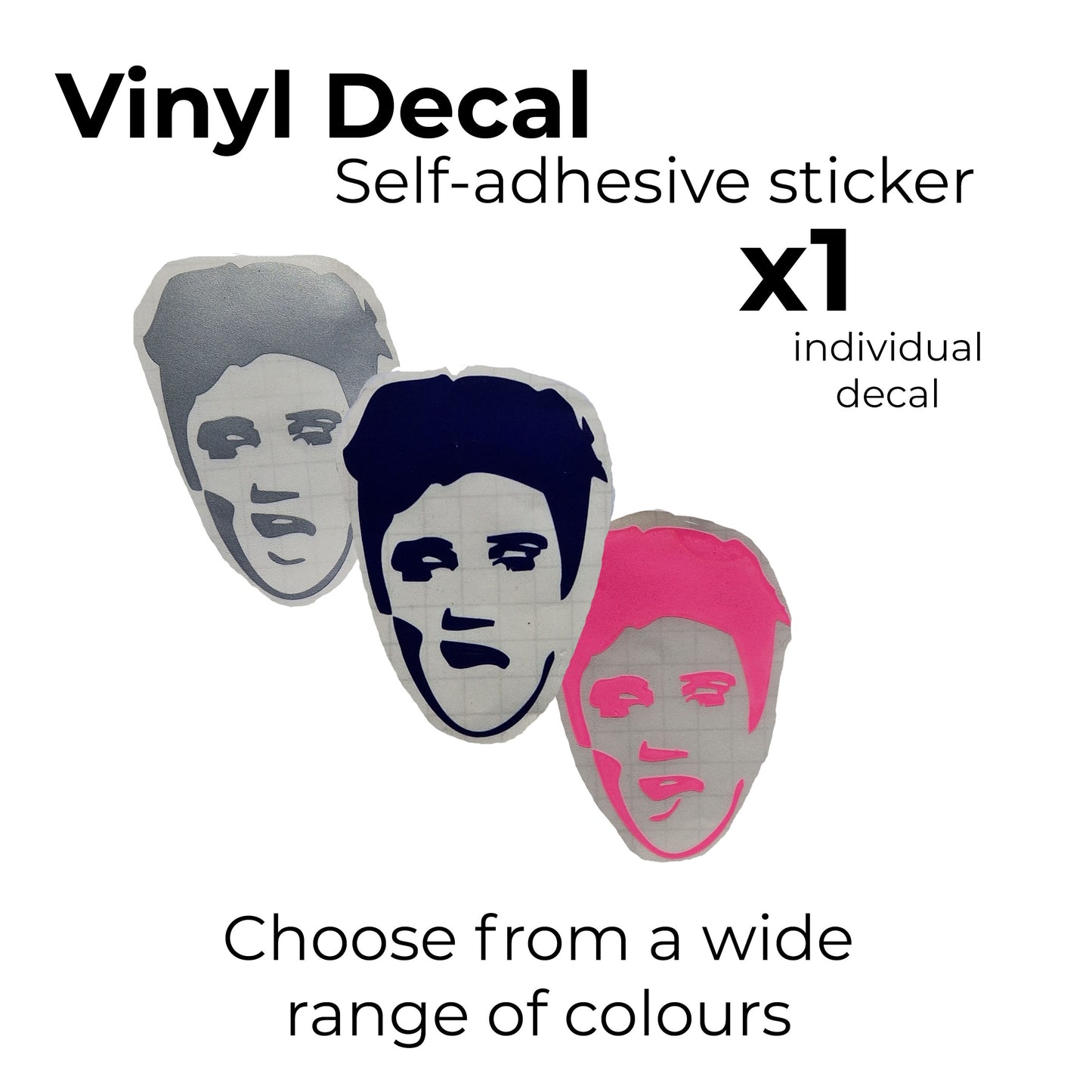 elvis presley decal rock band stickers 1x music sticker in a choice of colour
