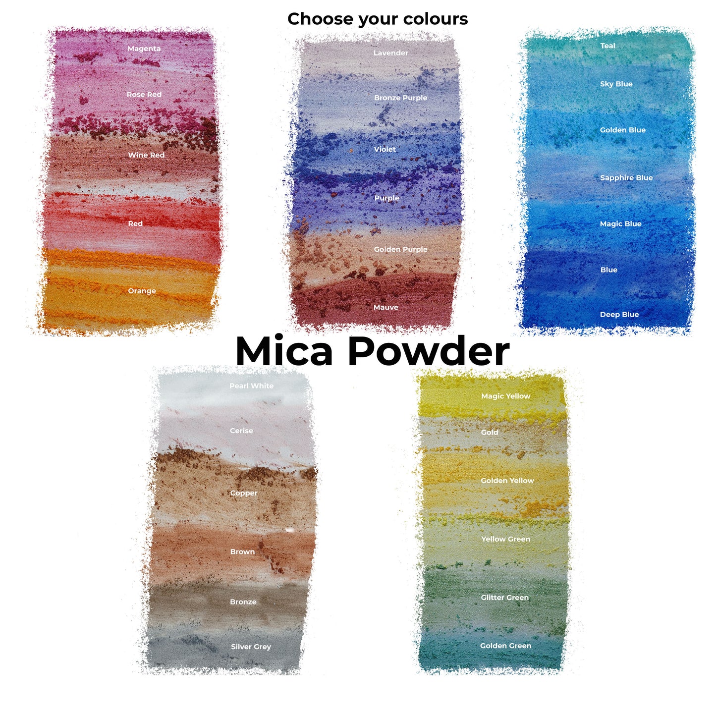 mica powder shades for bespoke resin craft